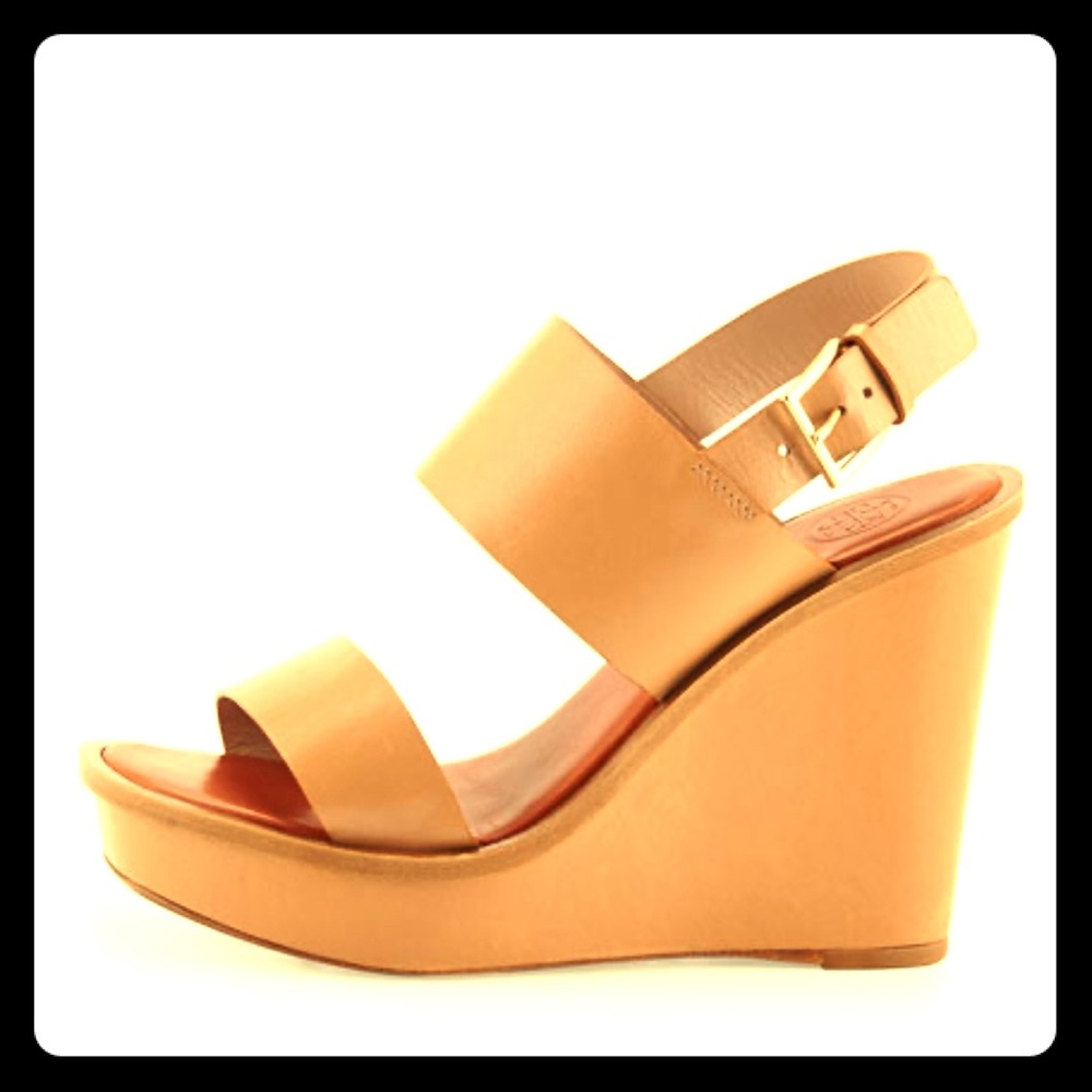 Tory Burch Lexington Leather Wedge Sandal